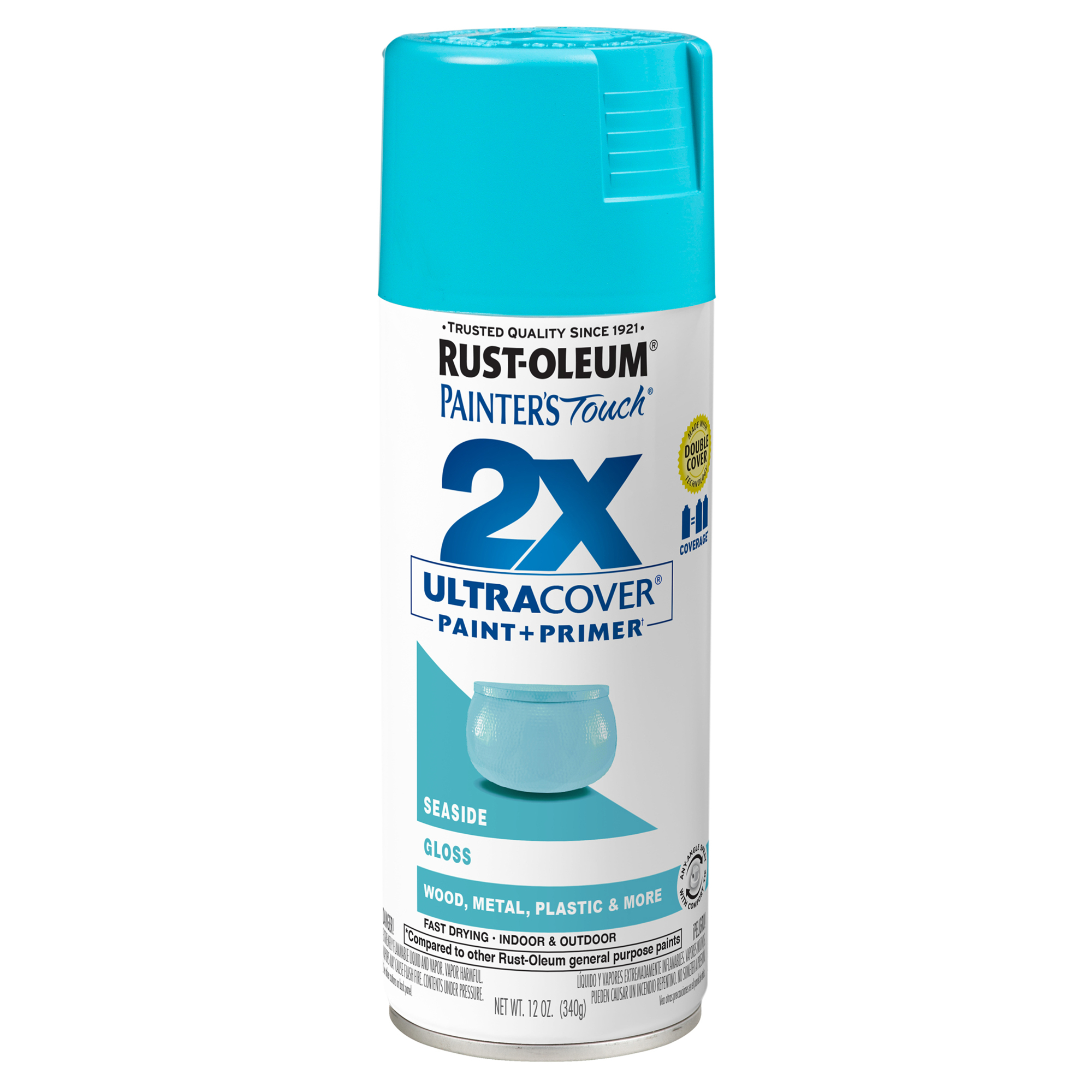 Rust-Oleum Painter's Touch 2X Spray Paint - 12 Oz., Gloss Seaside, 6 Pk, Model# 334050DS